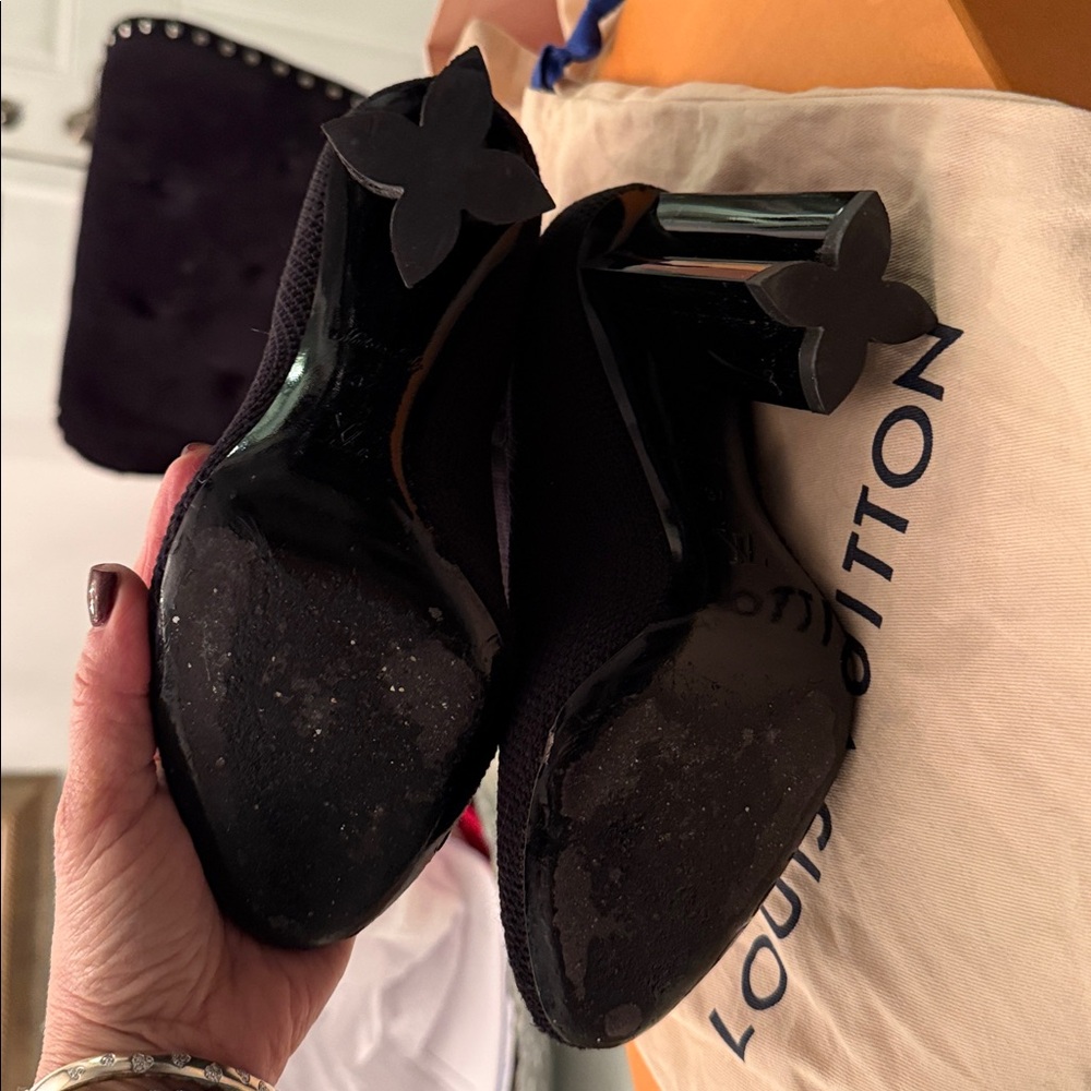 Louis Vuitton Black Heeled stretch Boots - Picture 6 of 8